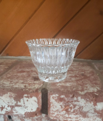 Libbey Glass Company LRS45 vintage Clear Open Sugar Bowl 2.75  Tall