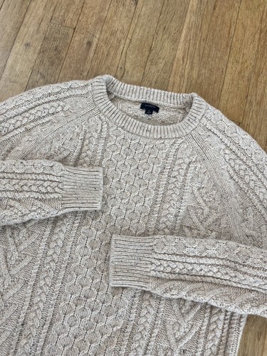 J Crew Mens Fisherman Sweater Chunky 
