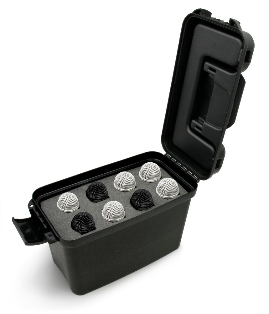 CM Hard Shell Mic Case holds 8 Microphones by Shure, Sennheiser Mics XLR Dynamic