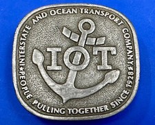 Naval Ship Boat Anchor IOT Belt Buckle by Interstate and Ocean Transport Co