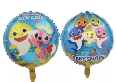 7pc Baby Shark Family Helium Foil Balloons (22'') Kids Birthday Party Decorations