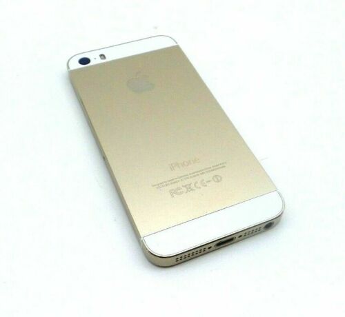 Gold Metal Middle Frame Back Housing Battery Cover +White Glass iPhone 5 New - Photo 1 sur 2