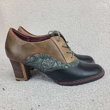 L'Artiste By Spring Step Fia Bootie Lavada Unique Design Leather Boots 39