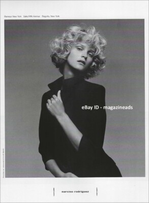 vintage NARCISO RODRIGUEZ 1-Page PRINT AD Fall 2000 CARMEN KASS inez & vinoodh