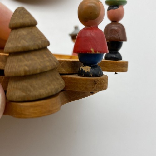 Set sottobicchieri vintage Sevi fatti a mano in legno impilabili Italia Alpi Tirolesi MCM dolore alle mani - Foto 15 di 15