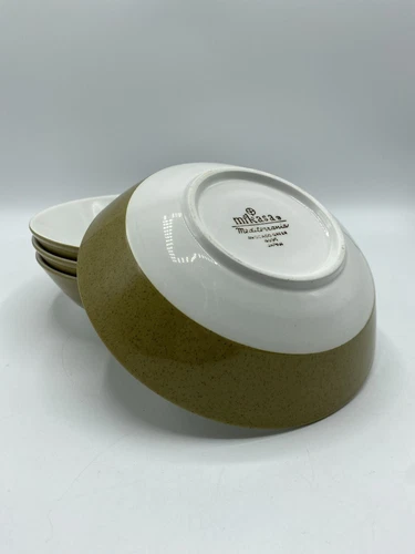 Mikasa Mediterrania Dominique Soup/Salad Bowls 6 3/4” Avocado Green Set of 4 /rb