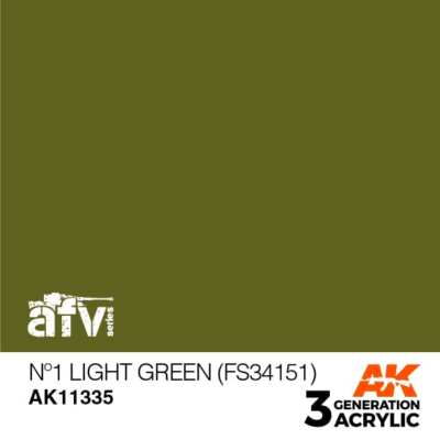 AK INTERACTIVE 11335 - Acrylic paint Nº1 Light Green FS34151 17ml