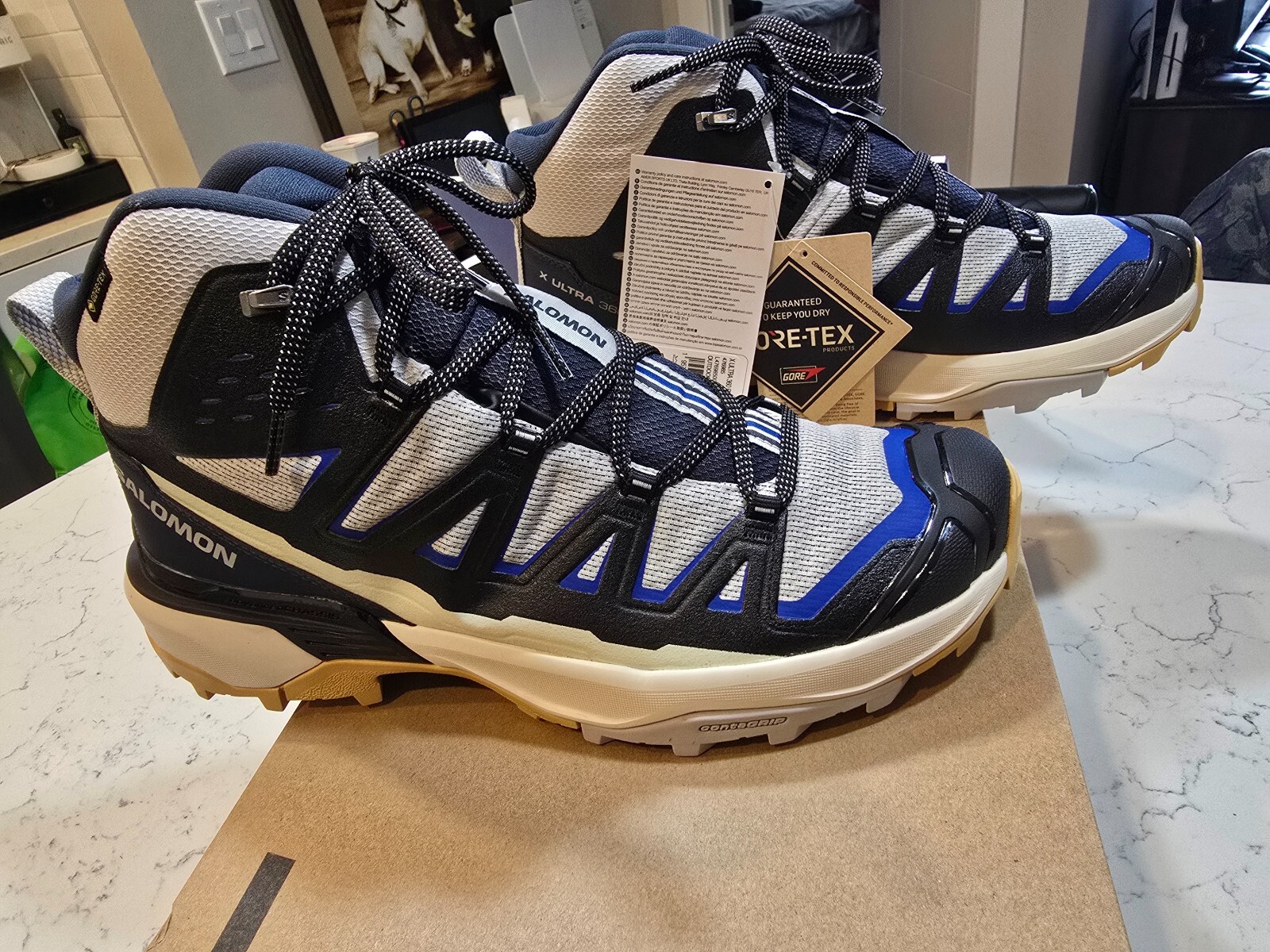 Scarpa da trekking uomo Salomon X ULTRA 360 EDGE MID Gore Tex Mid VIOLA 10 NUOVA