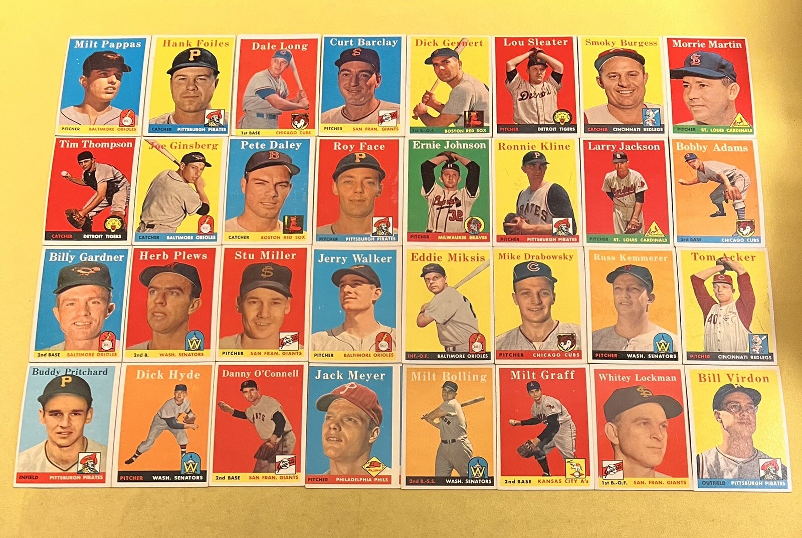 1958 Topps (32) Different CLEAN Vintage Baseball Card Lot *CgC605* eBay