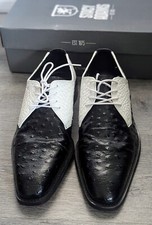 Stacy Adams Men's Russo Ostrich Textured Shoes Pre-owned Size 9.5