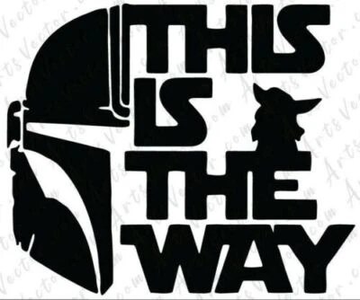 ORACAL 651 The Mandalorian Star Wars Yoda Vinyl Decal This is the Way Sticker Window Laptop