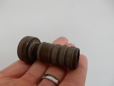 BRASS PATINATED OLD HOSE PIPE END  6 CM LONG 25 MM DIAMETER THREAD NOZZLE 15mm