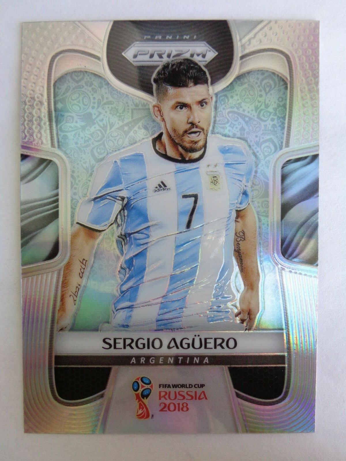 ⭐️ 2018 Panini Prizm World Cup # 11 Sergio AGUERO  Silver Refractor HOT ! ⭐️