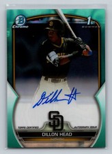 2023 Bowman Draft #CDA-DHE Dillon Head Auto Aqua Lava Refractor Padres