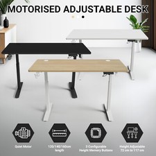 Electric Standing Desk Height Adjustable 100kg Capacity Sit Stand Ergonomic Desk — image 2