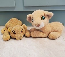 Vintage 1993 Disney Lion King Nala  Baby Simba Pouncing Plush Stuffed Animal