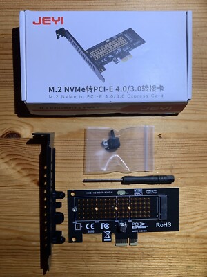 SSD M.2 NVME PCI-E X1 Adapter unterstützt PCI-E4.0/3.0 für 2230/2242/2260/2280