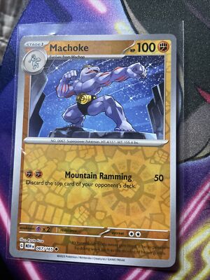 Machoke - 067/165 - Reverse Holo Rare - Scarlet and Violet 151 Pokemon TCG 
