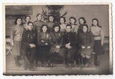1945 WWII Hungary Women Military uniform Awards Soviet Red Army original photo