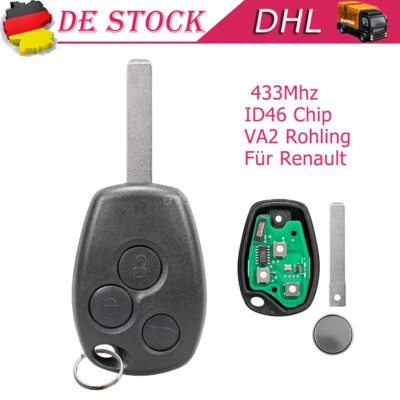 Auto Funk Schlüssel 3 Tasten für Renault Master Trafic Clio Kangoo Modus 433MHz