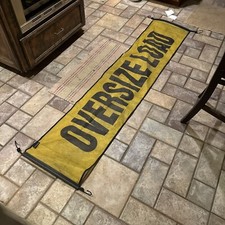 vulcan oversize load Banner Sign Mac Truck Trailer Big Rig W/bungee Straps Haul