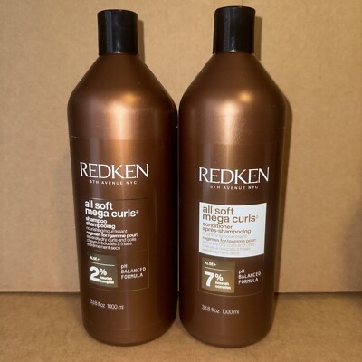 Redken All Soft MEGA CURLS  Shampoo and Conditioner Duo Set 33.8oz -FREE SHIP!