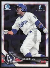 2018 Bowman Chrome BCP19 Johan Mieses Los Angeles Dodgers Baseball Card