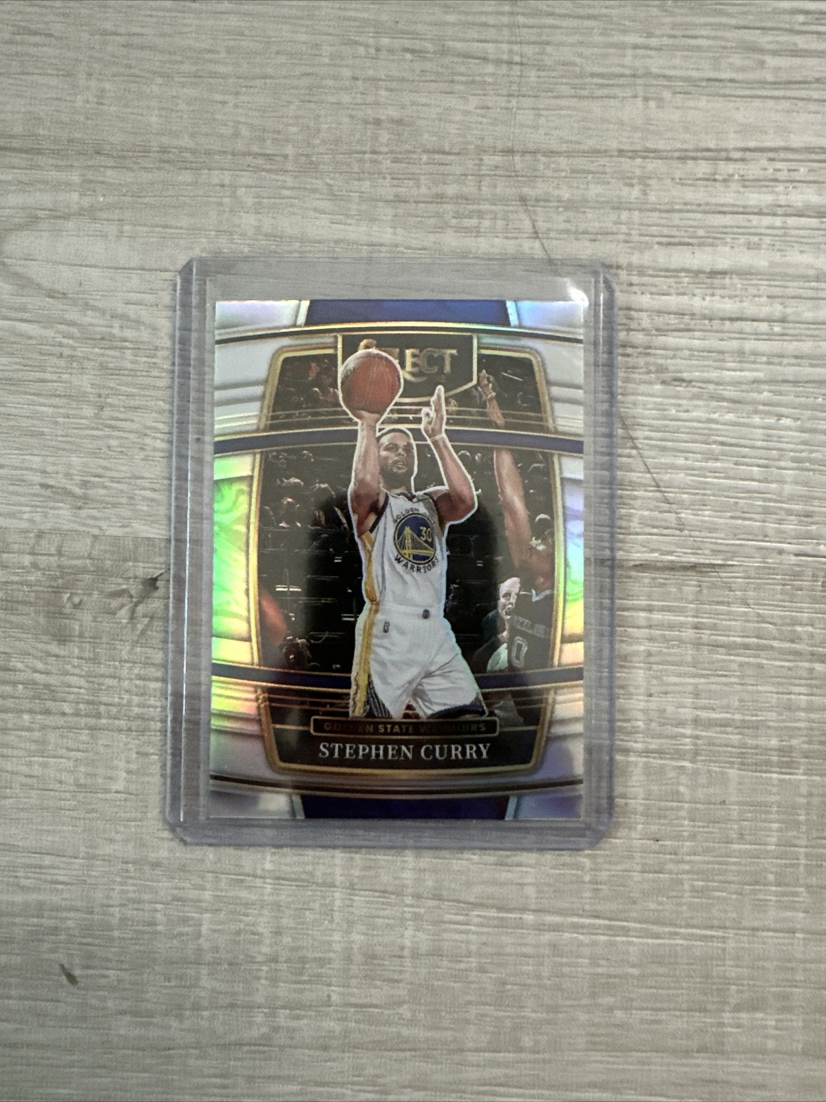 2021-22 Panini Select - Concourse Green White Purple Prizm #94 Stephen Curry