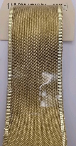 Hallmark Gold Luster Sheen Fabric Ribbon 1.5"x4yds Bow Gift Wrap Holiday Craft - Picture 6 of 13