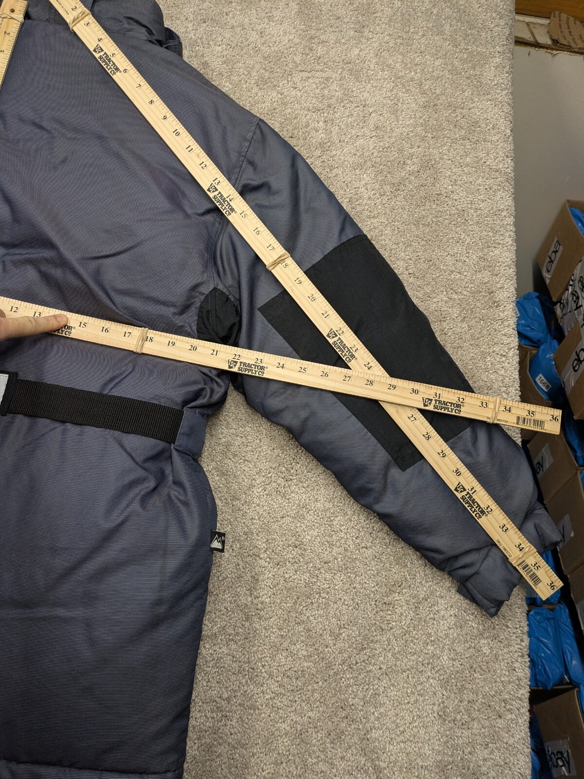 First Down Parka Jacket Mens Medium Gray Goose Do… - image 10