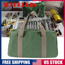 Tool Bag Heavy Duty Carry Tote Storage Work Utility Mechanics Canvas Waterproof
