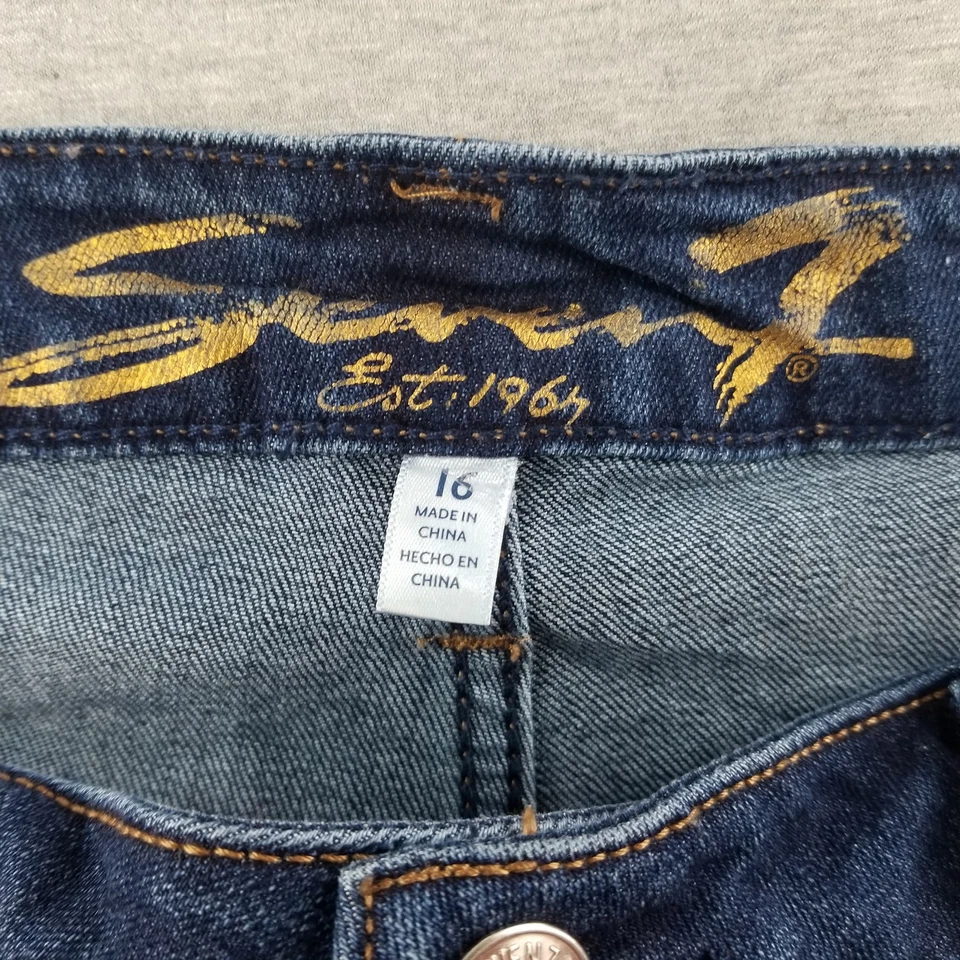 Lindo pantalón de mezclilla para mujer Seven7 talla 16 fin de semana ajuste fácil novio lavado oscuro Normcore Foto 3 de 4