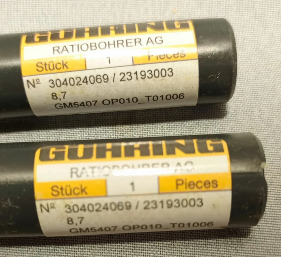 Lote de 3 Guhring 304024069 23193003 8,7 mm Foto 2 de 2