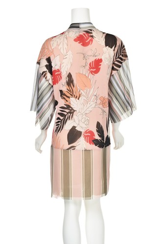 FUZZI "Sunrise Pink" Mesh Kimono/Duster/Cover Up/Dress SZ Small NWT Retail $540 - Picture 7 of 9