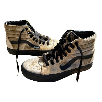 Vans Sk8-Hi Gold Crushed Velvet High Top Sneakers Mens 6.5 Womens 8 Black Trim Vans Velvet Sk8 Hi Old Skool and Slip On | Hypebeast main image 2
