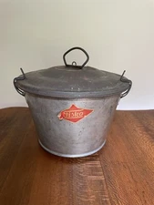 Antique Fisko West German Steamed Pudding Mold w/ Clamped Lid