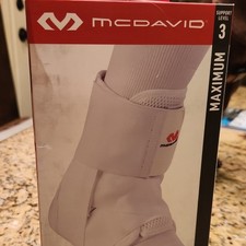 McDavid Ankle Support Brace Level 3 Maximum Support, Size S, White
