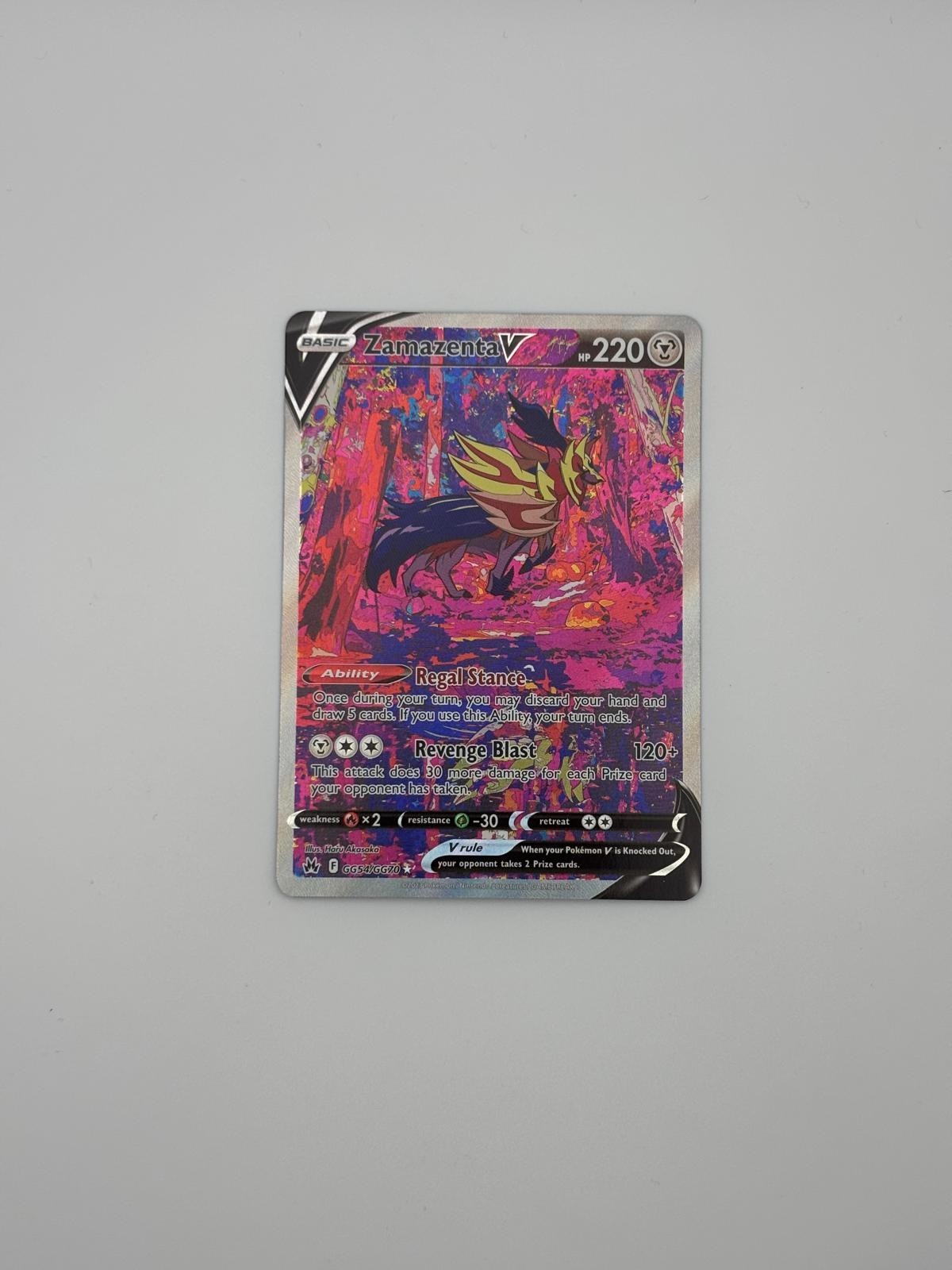 Zamazenta V (#GG54/GG70) - Holo SWSH - Crown Zenith: Galarian Gallery NM