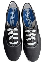 Keds Womens 7.5 Original Champion Black Canvas NWOB WF34100M