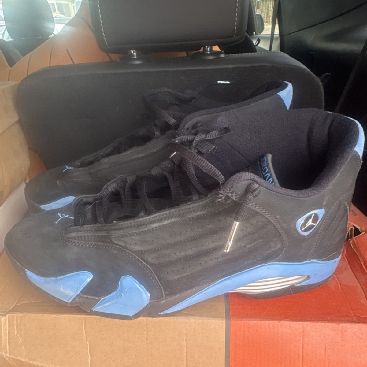 Size 12 - Air Jordan 14 Retro 2006 Black University Blue for sale