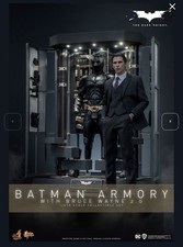 No shipper  Hot Toys MMS750 The Dark Knight 1 6 Batman Armory w Bruce Wayne 2.0