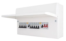 16-Module 10-Way Dual RCD Consumer Unit, Surface-Mounted, 18th Ed Compliant
