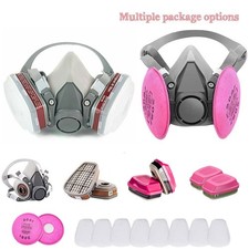 Half Face Respirator Gas Mask Facepiece Spray Painting Safety Glasses For 6200