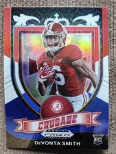 2021 Prizm Draft Picks DeVonta Smith Red/White/Blue Prizm RC Football Card #165
