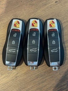 3 X GENUINE PORSCHE 3 BUTTON REMOTE SMART KEY FOB TESTED & WORKING JOBLOT