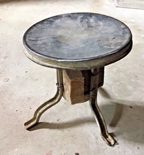 Metal 3 legged MILKING STOOL Made By Atlantic From Copper Bearing Sheet Steel