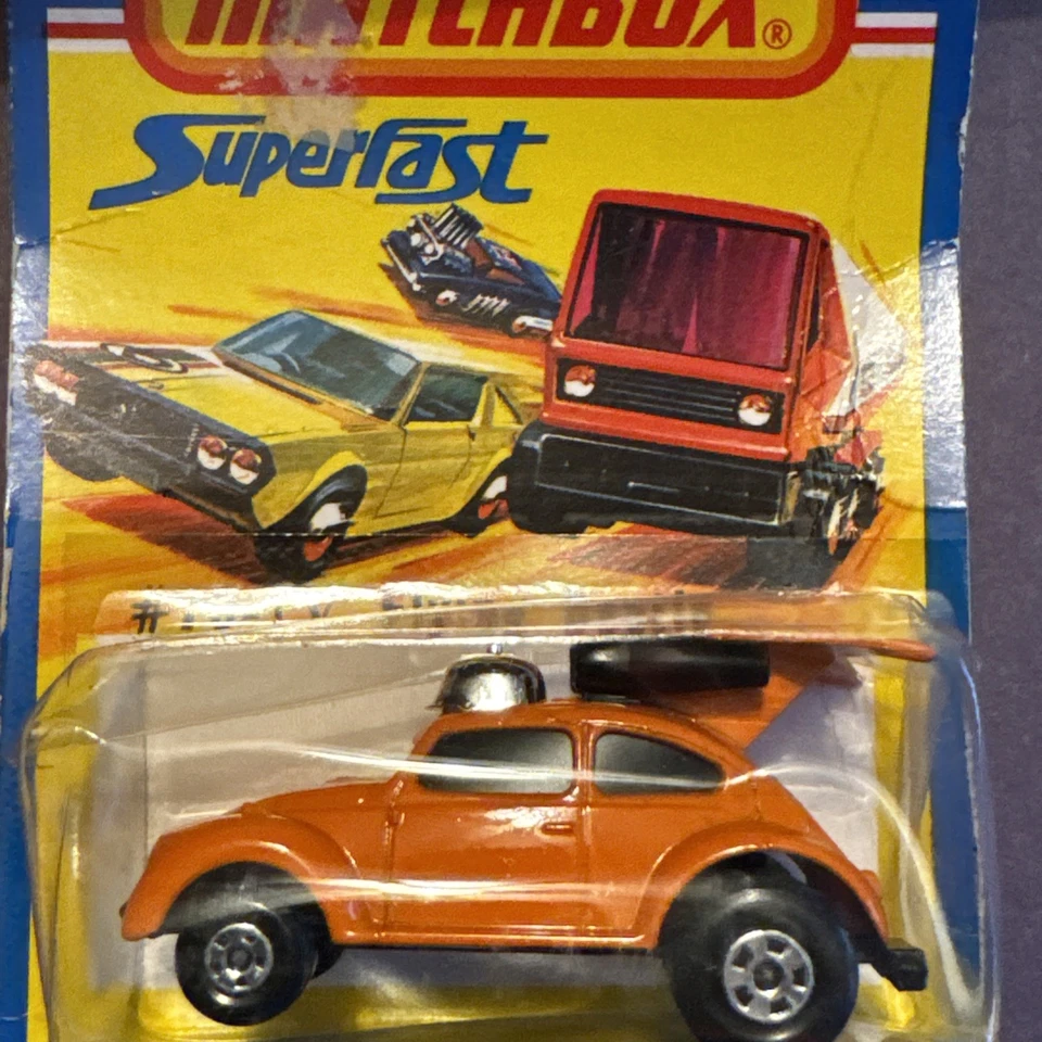 1976 Matchbox Lesney Flying Beetle No. IV Superfast Orange VW MOC - Cut Card - Image 3 of 4