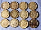Lot of 11 Silver Roosevelt Dimes  46,56,56,57,61 P-53,53,57,63,63,63 D+65  AS28