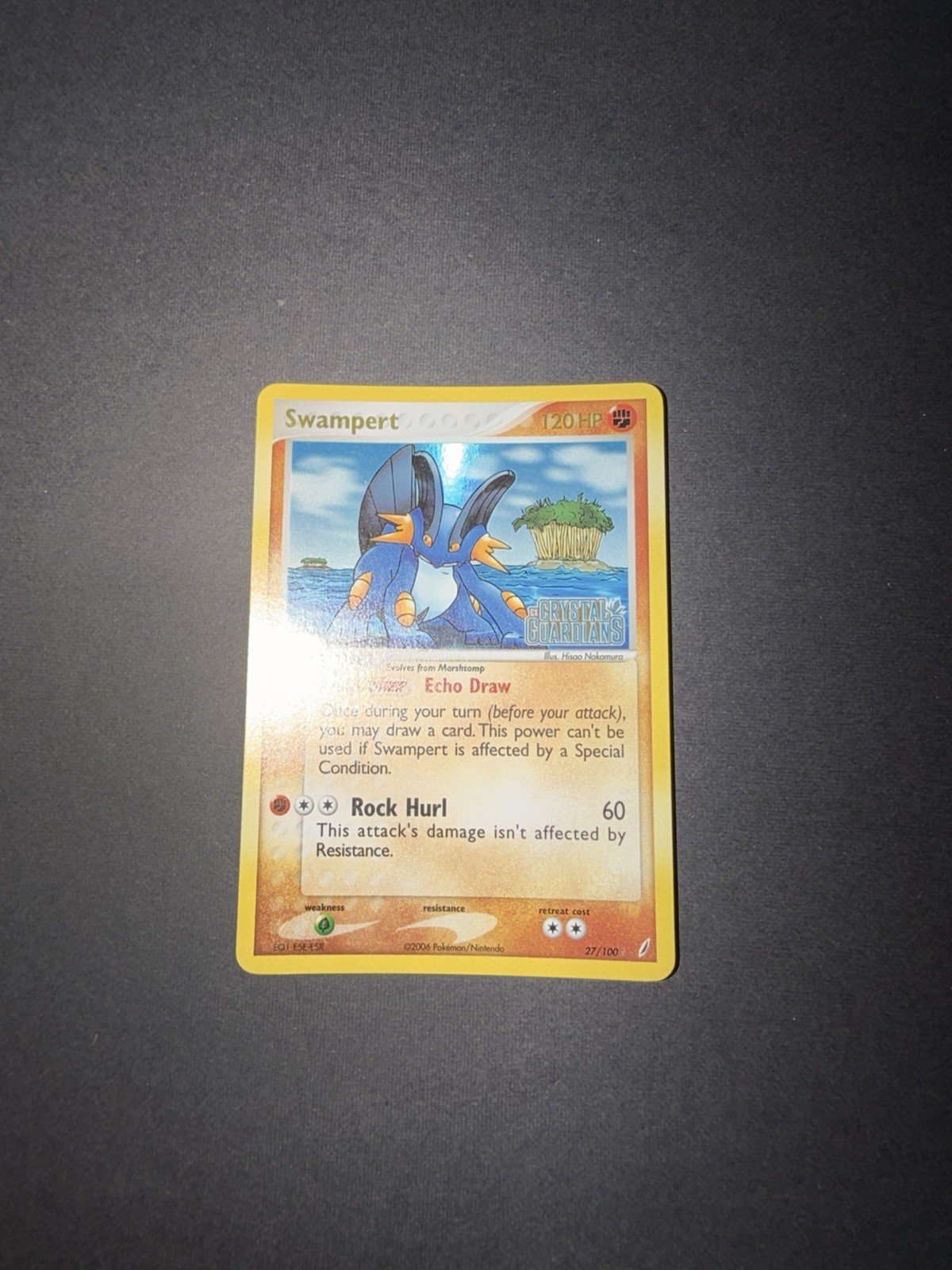 Swampert Crystal Guardians Reverse Holo Card 27/100 NM