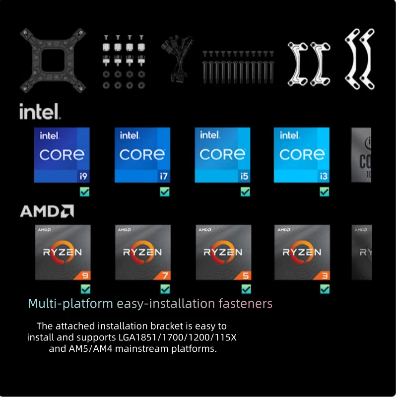 NEW Deepcool GP-Z-LE360-V2 AIO Black liquid CPU cooler Free shipping - Image 3 of 4